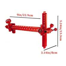 Recurve Bow Sight Right-Hand,Adjustable T-Shaped Archery Sight For Recurve Bows | Hunting & Practice Archery Target Sight - Red - View 3