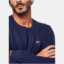 Tommy Jeans Trui DM0DM15059-C87 voor Man in kleur Blauw ✅ Levering binnen 3-5 dagen