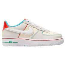Nike Air Force 1 LV8 2 BG para niños grandes en color Ivory Pálido/Blanco-Rojo Picante (FQ8350 110) - Blanco - Ver 2