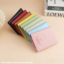 Simple Passport Holder. PU Leather Passport Bag, Multifunctional Passport Holder, Passport Document Sleeve, And Passport Sleeve. Travel Essentials Travel Accessories Travel Must Haves Holiday Essentials Holiday Travel Bag - Pink - View 5