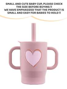 1pc 180ml/5oz Anti-Choke Straw Cup, Silicone Baby Training Cup For 6 Months - 3 Years Old, Leak-Proof Anti-Fall Anti-Slip Dual Handles, Soft Straw Lid, 360° Drinking, Growth Training Water Cup - Multicolor - View 17