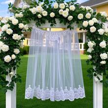 1-Pack Elegant White Rose Artificial Garlands - Rich Fabric Vine With Delicate Flowers And Leaves For Wedding Arch, Suitable For Weddings, Hotels, Gardens, Courtyards, Photography, Nordic Style, Perfect For Anniversaries & Festivals - Indoor/Outdoor