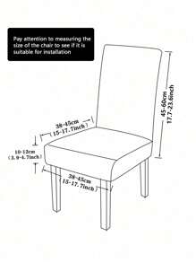 1PC,4pcs,6pcs,Abstract, Solid Color, L Chair Cover, Household Items, Dustproof Elasticity, Nordic Modern, Simple, Universal Elasticity, One Piece, Stool Cover, Wear And Stain Resistance, Chair Cover