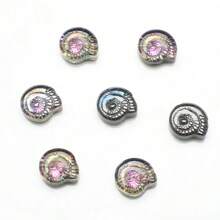 30 stuks 12mm glazen slakkenkralen met middengat, platte geregen kralen, zeeslakkenkralen voor doe-het-zelf sieraden maken, knutselaccessoires, damesarmband, telefoonketting, sleutelhanger, autohanger, aquariumdecoratie