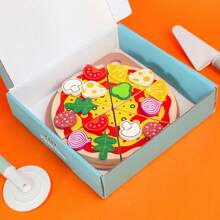 Giocattolo di pizza in legno per bambini – gioco di ruolo e giocattolo educativo