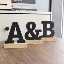 1pc 3.9 Inch Rustic Wooden Alphabet Letter For Home Decor Birthday,Christmas,Graduation,Bridal Shower,Wedding,Anniversary Party Supplies And Room Decoration