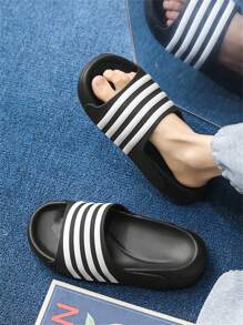 European Style Men's Summer Slip-On Sandals, Anti-Skid, Deodorizing, Sports Thick Sole, Beach Slippers - White - View 9