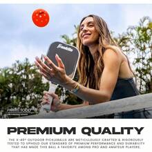 Pelotas de pickleball Franklin Sports X-40 para exteriores - Pelota oficial de pickleball de EE. UU., APP Tour + US Open - Tamaño reglamentario - Humano - Ver 5