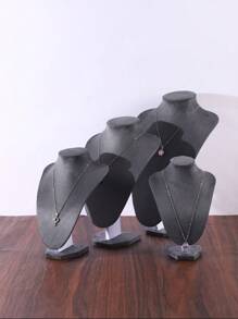 Gray Human Bust Neck Display Prop, Jewelry Necklace Pendant Stand Neck Form