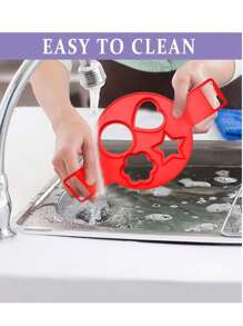 The Silicone Mold For The Frying Pan And Pancake Maker Can Be Used To Make Fried Eggs, Pancakes, Chocolates, As Well As Molds In Heart-Shaped, Square, Plum Blossom, Circular And Other Shapes. It Is Heat-Resistant, Easy To Clean, Has A Long Lifespan, And Is