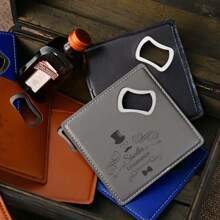 Personalized Square Leather Bottle OpenerCoaster,Best Man Gift,Anniversary Gift,Father's Gift,Personalized Gift,Available In Multiple Colors - Multicolor - View 2