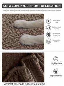 1 Stück dehnbarer, hellgrauer, modischer Sofabezug, rutschfest, wasserdicht, vollständig umhüllende, dicke Sofakissenbezüge, geeignet für alle Jahreszeiten, warm & bequem, maschinenwaschbar, staubdicht, tierfreundlich, passend für 1/2/3/4-Sitzer Sofas & L-förmige Sofas, Schlafzimmer/Büro/Wohnzimmer Dekoration