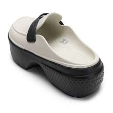 Crocs 男鞋女鞋雪屋樂福2025輕便舒適拖鞋/涼鞋209937-1HR - 亞麻拼黑 - 查看 6