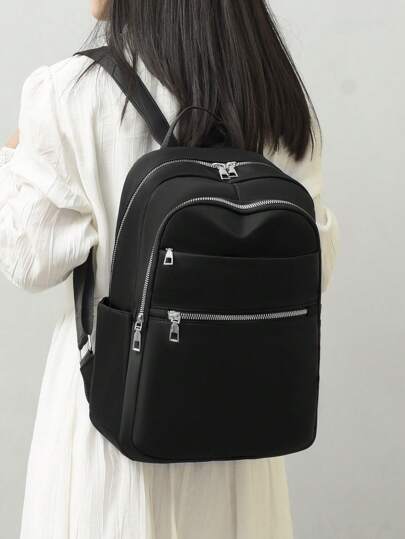 LECEY Mochila con patrón de diamantes bordado para mujeres, minimalista y práctica multifuncional, de vuelta a la escuela, esencial escolar para mujeres, niñas y estudiantes, que hace juego perfectamente con accesorios de mochila.