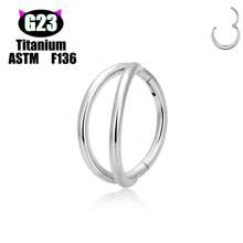 1 pièce Boucle d'oreille/Clou de nez/Anneau de lèvre polyvalente en titane G23 hypoallergénique, style unisexe INS avec micro-incrustation de zirconium, bijou de piercing