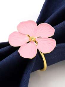 2/4/6pcs Floral Napkin Rings, Elegant Napkin Holders For Holiday Party, Wedding, Dinner Table Decor
