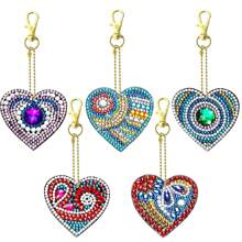 Diamond Painting Keychain Kit, Diamond Art Keychain, Diamond Painting Kit For Children, Bag Keychain Ornament, 5D Double-Sided Dot Diamond Butterfly And Heart Keychain, Suitable For Kids And Adults, DIY Craft