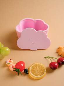 1 pieza Personalización bajo demanda de caja de almacenamiento de alimentos para bebé de silicona con forma de nube y diseño de dibujos animados. Nombre personalizado. Regalo personalizado para baby shower - Multicolor - Ver 8