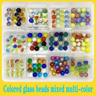 60 件/30 件混合玻璃弹珠，用于户外运动游戏用品，彩色玻璃珠，多色混合玻璃弹珠游戏（产品种类繁多，仅显示部分图片，还有更多隐藏款式）。
