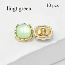 10 Pcs Square Cat-Eye Metal Buttons For Knit Cardigans, Shirt Collars & Dresses – Premium Stylish Apparel Decor