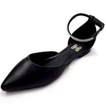 Salome Women's Rhinestone Strap Ankle Strap Sandal - Black - View 1