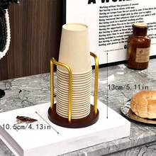 1 pieza Base de madera multifuncional para sostener y organizar tazas