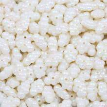 10pcs Acrylic Cloud Shaped Beads, For DIY Crafts, Keychain And Phone Strap Accessories