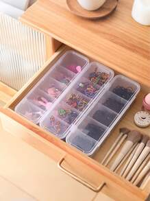 1 件儿童发饰收纳盒，珠宝收纳盒，多功能 5 格假发、发带、发夹、发带、配饰收纳盒