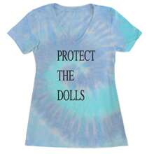 Expression Tees Protect The Dolls Equal Rights Ladies V-Neck T-Shirt