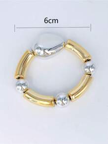 1pc Elegant And Classic Water Drop Shaped Round Bracelet, High-End Fashion Gift, Suitable For Women Niche Party