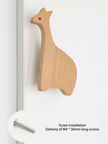 1pc Starry Cloud Pattern, Children's Wooden Pull Handle For Cabinet/Drawer, Wooden Knob Furniture Handles Adhesive Stick-On Single Hole Pull, Nursery, Baby Girl Nursery