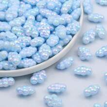10pcs Acrylic Cloud Shaped Beads, For DIY Crafts, Keychain And Phone Strap Accessories