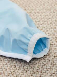 1Pc Rainbow Animal Print Waterproof & Mess - Free Long Sleeve Baby Bib, Adjustable Fit For 6 - 24 Months Toddlers