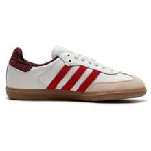 Adidas 中性 Samba OG 舒適輕量低筒休閒運動鞋，適合日常穿著、戶外運動與休閒，JI3201 - 亮白/淺猩紅/暗紅 - 查看 7