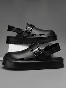 2025 新款男士凉鞋，夏季软底舒适包头拖鞋，厚底防滑耐磨，百搭休闲时尚水鞋，沙滩鞋