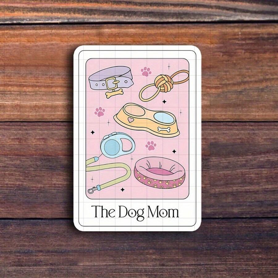 3 Zoll "The Dog Mom" Aufkleber - süßer und verspielter Haustier-inspirierter Vinyl-Aufkleber für Laptops, Notizbücher, Wasserflaschen, Räume für Hundehalter, Lernbereiche und Humor-Zonen | Toll für Hundebesitzer, Tierliebhaber, Humor-Fans und Freunde | Perfektes Geschenk für Freunde, Familie und Haustier-Enthusiasten | Niedlicher Aufkleber für Hunde-Deko, Haustier-Stolz und unterhaltsamen Spaß