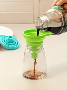 Collapsible Silicone Funnel For Easy Liquid Transfer - Ideal For Water Bottles And Kitchen Gadgets - Default - View 1