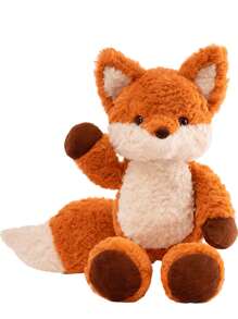 POKOJA LAND Stuffed Animal Fox Plush Toy Doll Gift For Girls Boys Kids Running Fox Cuddles With Sleeping Birthday Presents - Multicolor - View 7