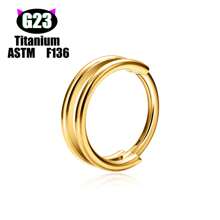1 pièce Boucle d'oreille/Clou de nez/Anneau de lèvre polyvalente en titane G23 hypoallergénique, style unisexe INS avec micro-incrustation de zirconium, bijou de piercing
