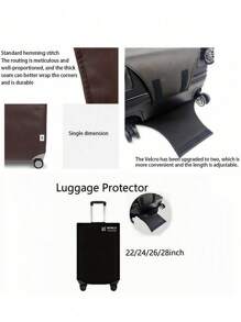 1 件 20/24/28/30 英寸透明/黑色可调节行李箱，防水防尘行李箱罩，防刮 PVC 透明行李箱、包、储物袋 - 多色 - 查看 6