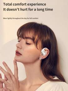 WoSD Fone de Ouvido Sem Fio 5.3, Fone de Ouvido Esportivo Estéreo Sem Fio, Música Estéreo Hi-Fi Móvel e Microfone Toque Baixa Latência Fone de Ouvido para Jogos
