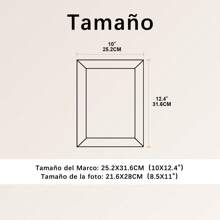 1 Piece Wood Textured Plastic Certificate Frame – PS Material, Size 21.6*28 Cm – Elegant, Sophisticated & Minimalist-MXXKP0714