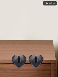 2pcs Heart-Shaped Cable Organizers, Phone Charging Cable Clips, Wire Winders, Self-Adhesive Cable Holders, Suitable For Desk, Bedside Cabinets, Walls, Cars And Office