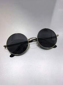 Classic Retro Hip Hop Circular Polarized Glasses, Men's Metal Fashion Glasses Casual Fashion Glasses Accessories, Suitable For Vacation Travel, Driving, Fishing, Beach Party, Music Festival, Costume Play Decorative Props, Ideal For Own Use Or Gift. For Summer Beach Vacation,Outdoor,Travel