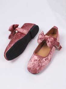 Damenschuhe mit flachem Absatz, Neuheit Sommer 2025, Ballerinas mit rundem Zehenbereich, Wildleder, ausgeschnitten, Schleife, Schnalle, Rosa Loafers, Ballerinas, Mary Jane Schuhe, vielseitig modisch-Lässig, bequem & leicht, Damenschuhe in Große Größen, Rosa Schuhe