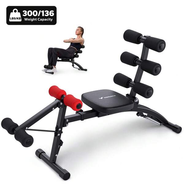 MERACH Ab Machine, Multi-Functional Adjustable Ab Trainer & Exercise Equipment, Ab Workout Bench For Home Gym Fitness, Sit-Up Machine For Abdominal Training, And Full Body Exercise Chair