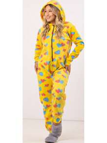 MAYU Modas Youth Winter Soft Plush Long Pajama Jumpsuit With Hood And Zipper - Nhiều màu - Xem 7
