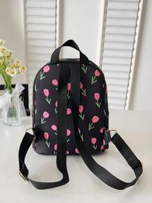 Minimalist Casual Versatile Small Women Backpack, Back To School, School Essential Stuff For Women, Girls & Students - Multicolor - View 6