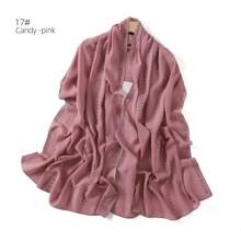 1 件纯色亮片水钻雪纺头巾围巾，简约优雅仿水钻头巾披肩，户外防晒头巾，女士连衣裙适用 - A - 查看 33