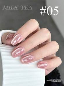 10ml Pink Blue Green Glass Bead Cat Eye Gel Nail Polish 2025 Milk Tea Small Light Bulb Crystal Cat Eye Gel Nail High-Density Glass Bead Cat Eye Spring Summer Nail Art Nail Supplies